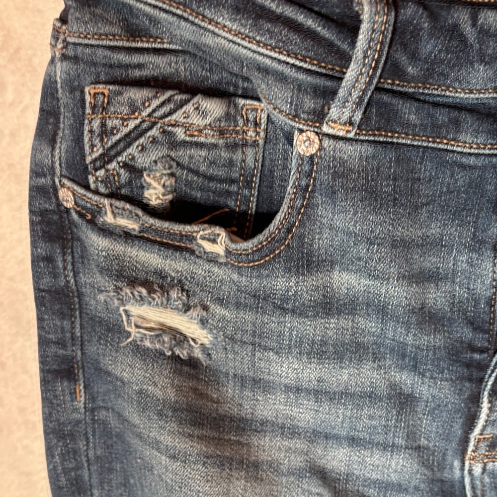 Buckle Black Fit #35 Distressed Blue Flare Jeans - Picture 4 of 5